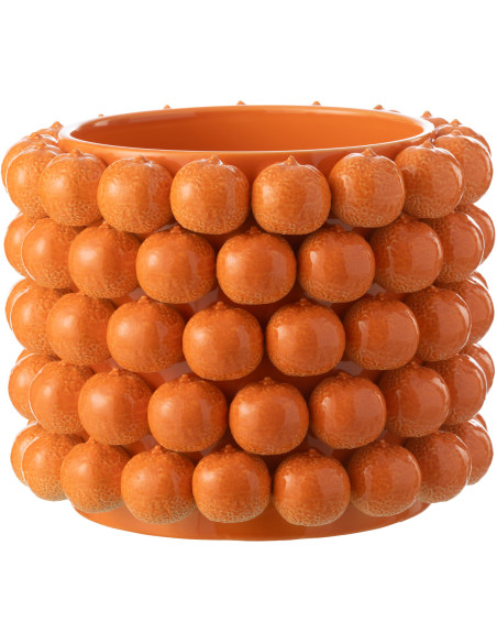 Grand Cache pot original Oranges Rond Diamètre 36 cm en Céramique Orange Juicy - 1