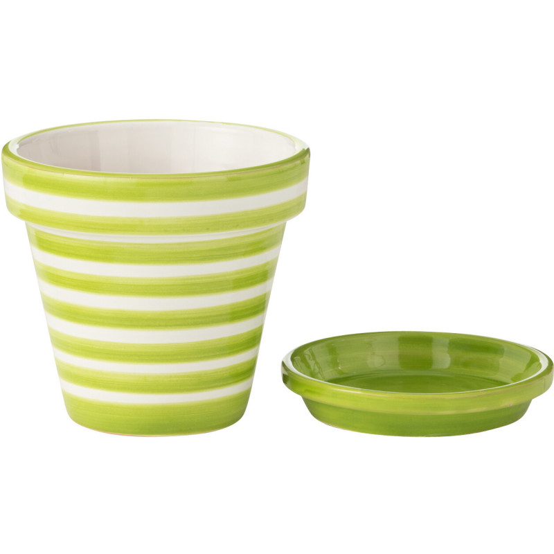 Petit Cache pot Rond Diamètre 15 cm en Céramique Ocre jaune Gen (Lot de 2) - 2