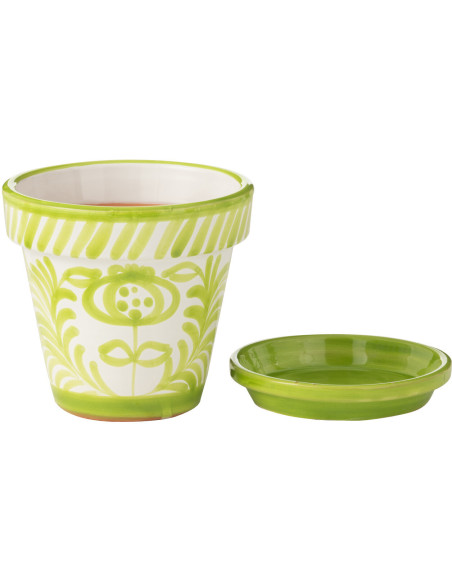 Petit Cache pot Rond Diamètre 11 cm en Ciment Beige Olina - 2