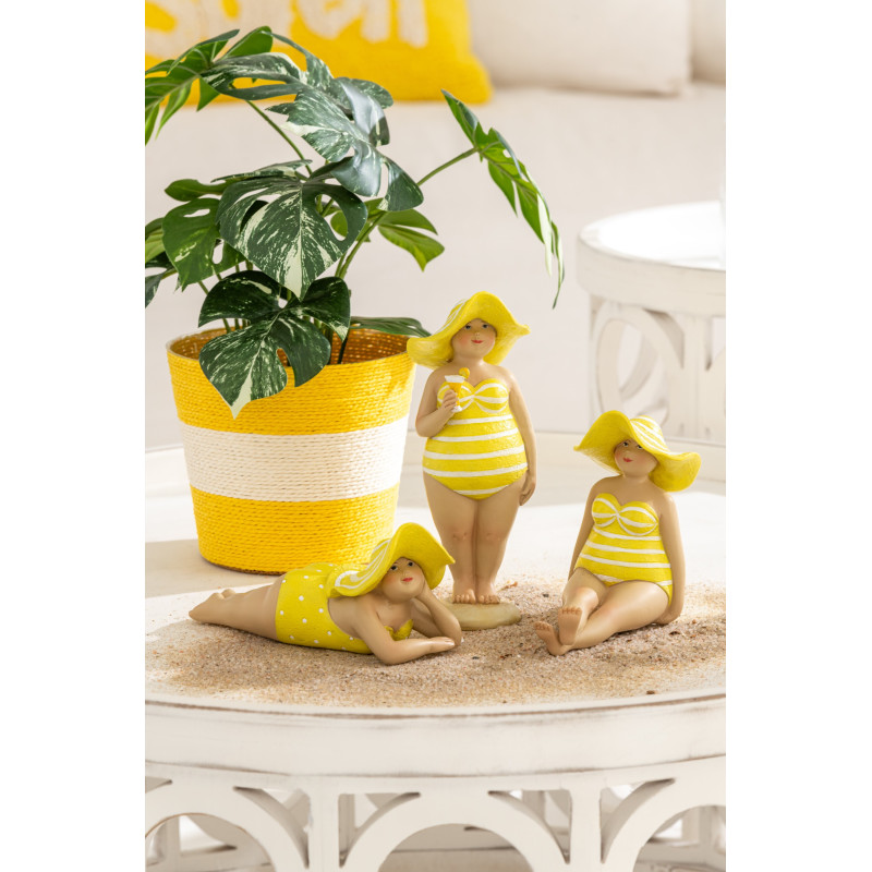 Petit Cache pot bohème Rond Diamètre 11 cm en Papier Plastique Rose Orange Tressé Orwy (Lot de 2) - 4