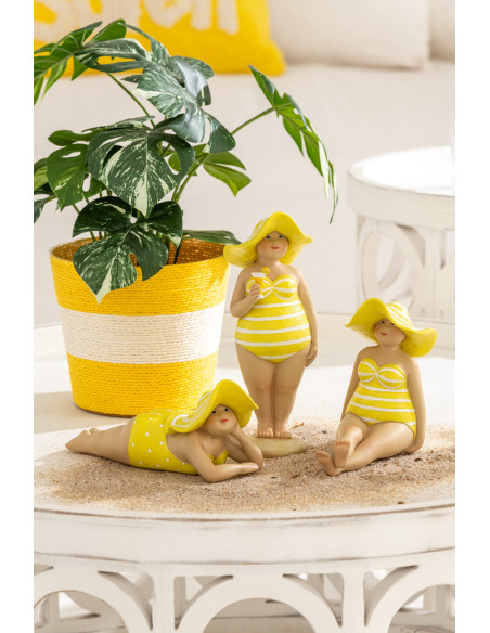 Petit Cache pot bohème Rond Diamètre 11 cm en Papier Plastique Rose Orange Tressé Orwy (Lot de 2) - 4