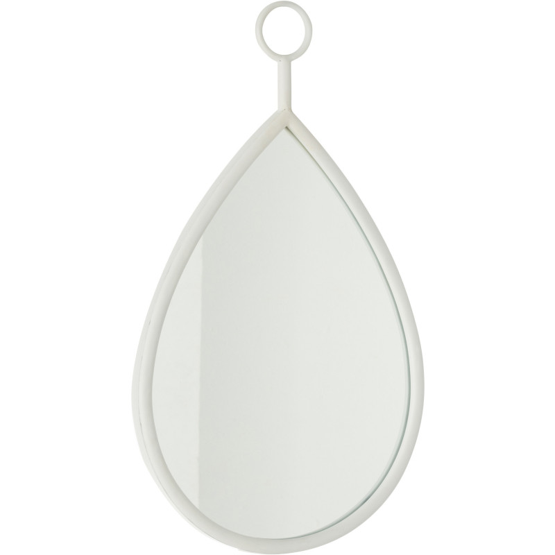 Miroir moderne à suspendre Goutte 30x53 en Bois Blanc Drop - 1