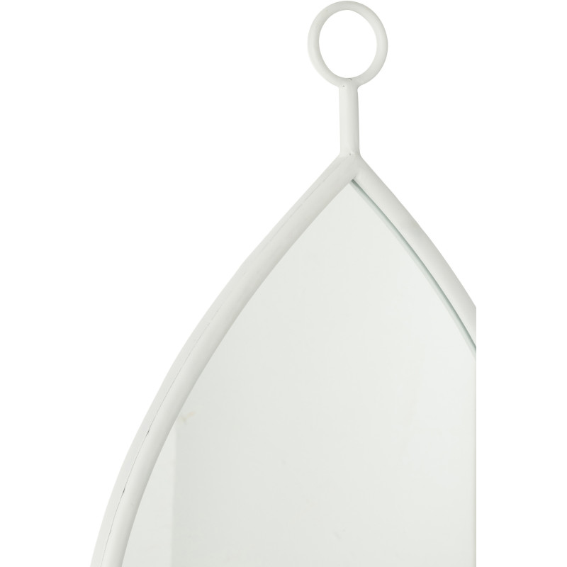 Miroir moderne à suspendre Goutte 30x53 en Bois Blanc Drop - 2