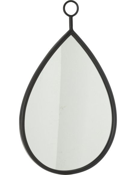 Miroir moderne à suspendre Goutte 37x61 en Bois Noir Drop - 1