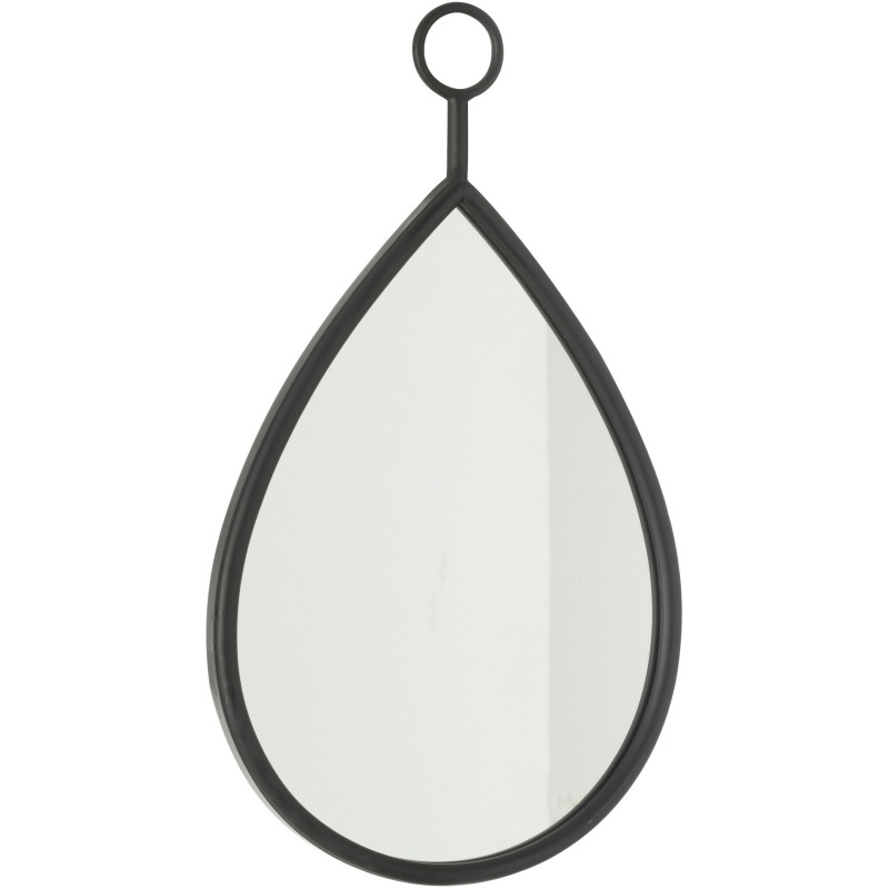 Miroir moderne à suspendre Goutte 30x53 en Bois Noir Drop - 1
