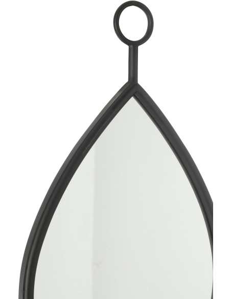 Grand Miroir moderne à suspendre Goutte 45x74 en Bois Blanc Drop - 2