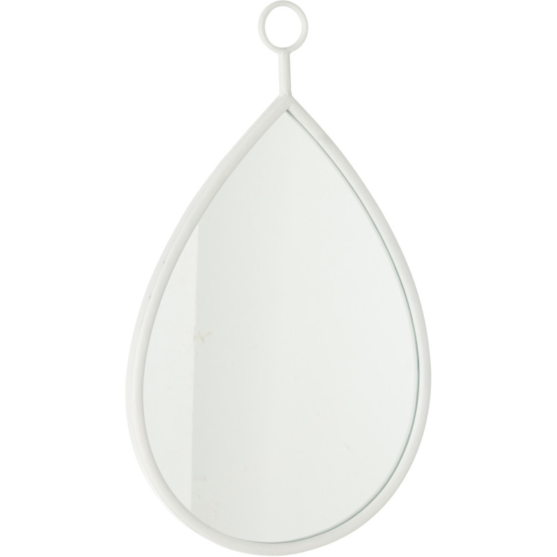 Miroir moderne à suspendre Goutte 37x61 en Bois Blanc Drop - 1