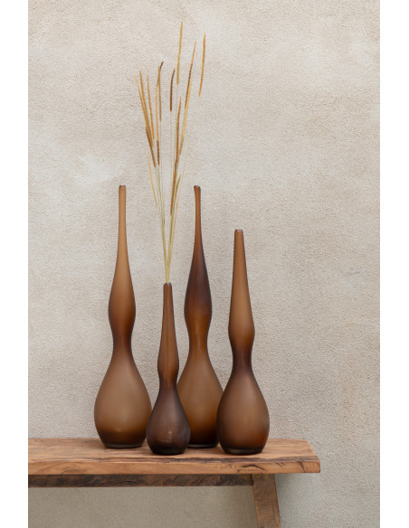 Grand Vase minimaliste Flute en Verre Vert menthe Yara (Lot de 3) - 2