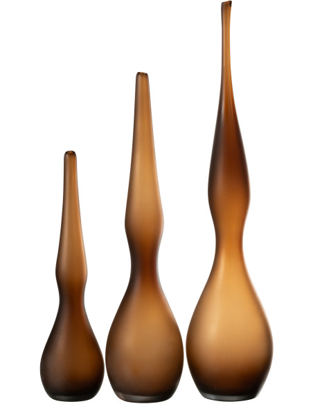 Grand Vase minimaliste Flute en Verre Vert menthe Yara (Lot de 3) - 3