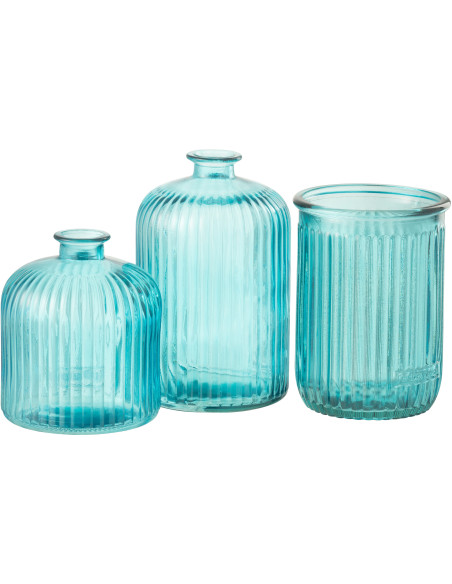 Vase moderne oeuf Ovale Hauteur 23 cm en Verre Jaune Zyku - 2