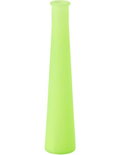 Vase moderne slim Bouteille Hauteur 32 cm en Verre Vert Fluo - 1