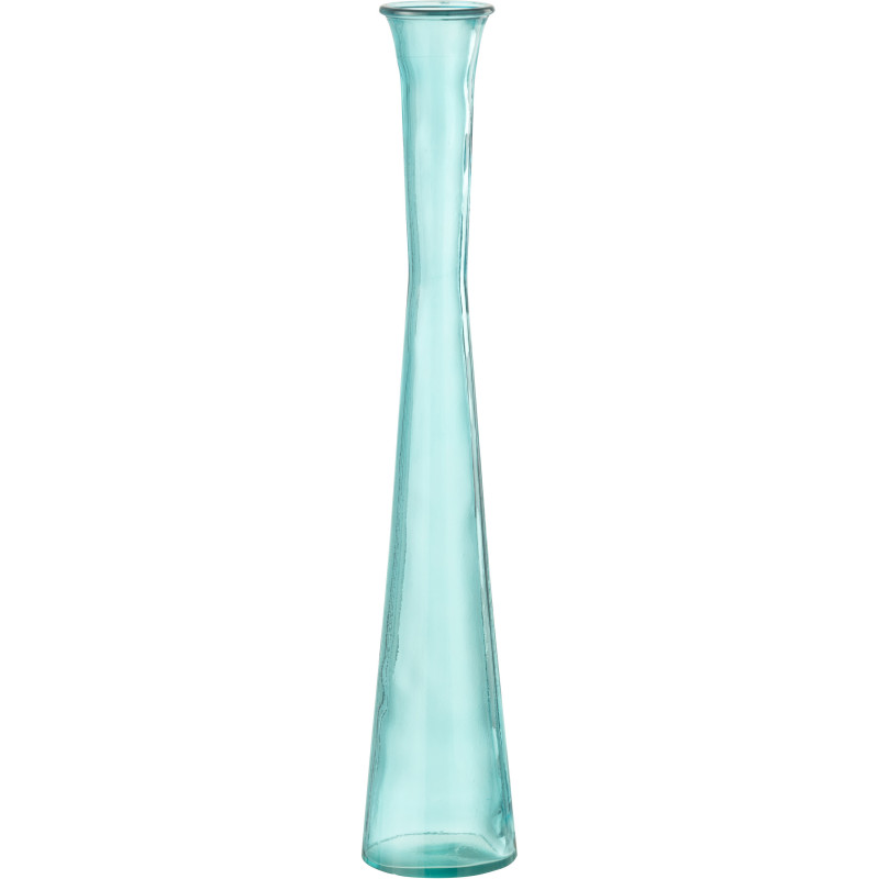 Grand Vase moderne slim Tube Hauteur 51 cm en Verre Bleu aqua Zyku - 1