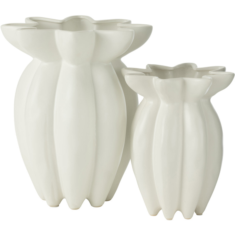 Petit Vase moderne Bouteille Hauteur 26 cm en Verre Rose Neka - 3