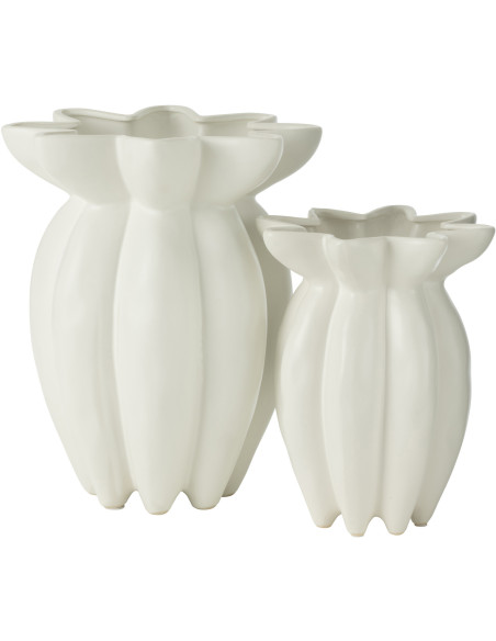 Petit Vase moderne Bouteille Hauteur 26 cm en Verre Rose Neka - 3