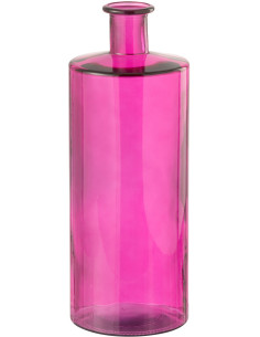 Vase moderne Bouteille Hauteur 15 cm en Verre Rose Neka - 1