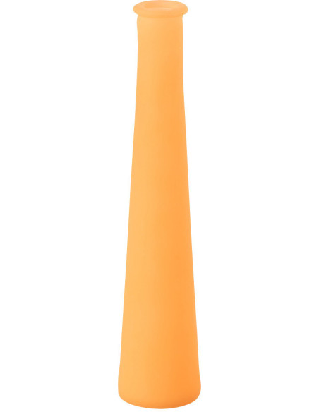 Vase moderne slim Bouteille Hauteur 32 cm en Verre Orange Fluo - 1