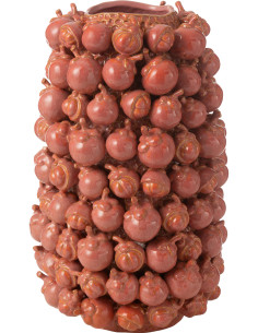 Grand Vase original Figues Rond Hauteur 49 cm en Argile Terracotta Botanica - 1