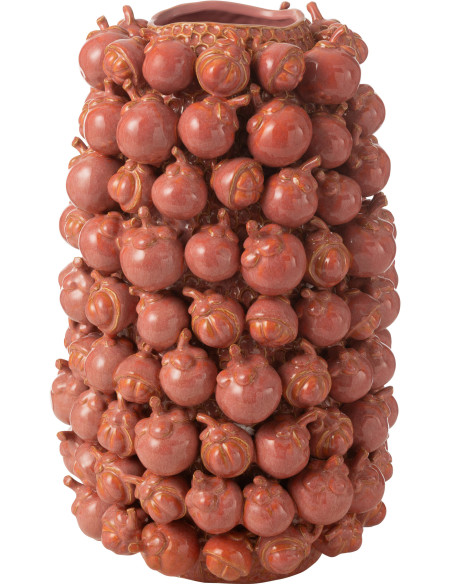 Grand Vase original Figues Rond Hauteur 49 cm en Argile Terracotta Botanica - 1