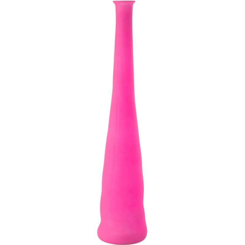 Grand Vase moderne slim Bouteille Hauteur 100 cm en Verre Rose Fluo - 1
