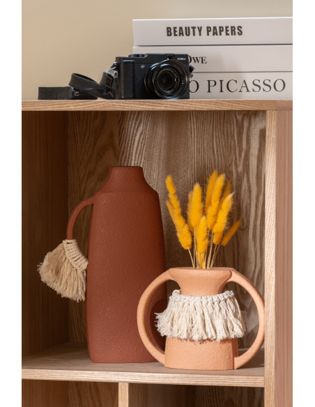 Grand Vase moderne slim Bouteille Hauteur 100 cm en Verre Rose Fluo - 2