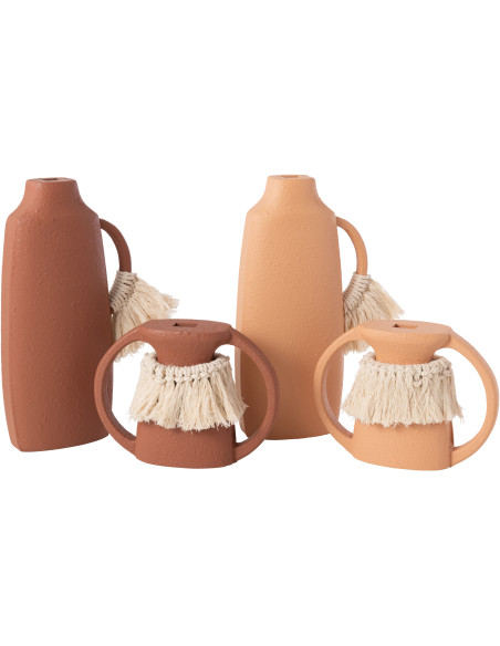 Grand Vase africain Ovale Hauteur 60 cm en Jonc de mer Naturel Tressé Tany - 3