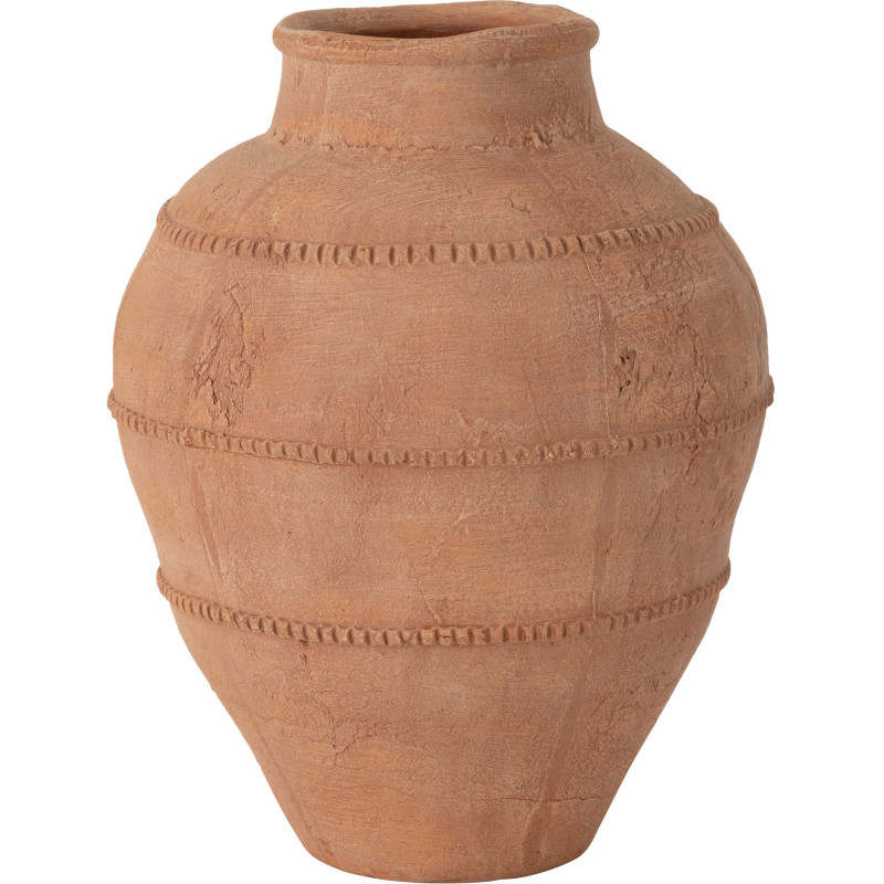 Grand Vase vintage Rond Hauteur 38 cm en Terre cuite Terracotta Kaia - 1