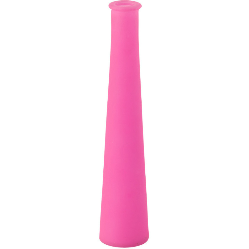 Vase moderne slim Bouteille Hauteur 32 cm en Verre Rose Fluo - 1
