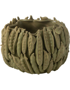 Grand Vase original Petits pois Rond Hauteur 31 cm en Argile Vert Botanica - 1
