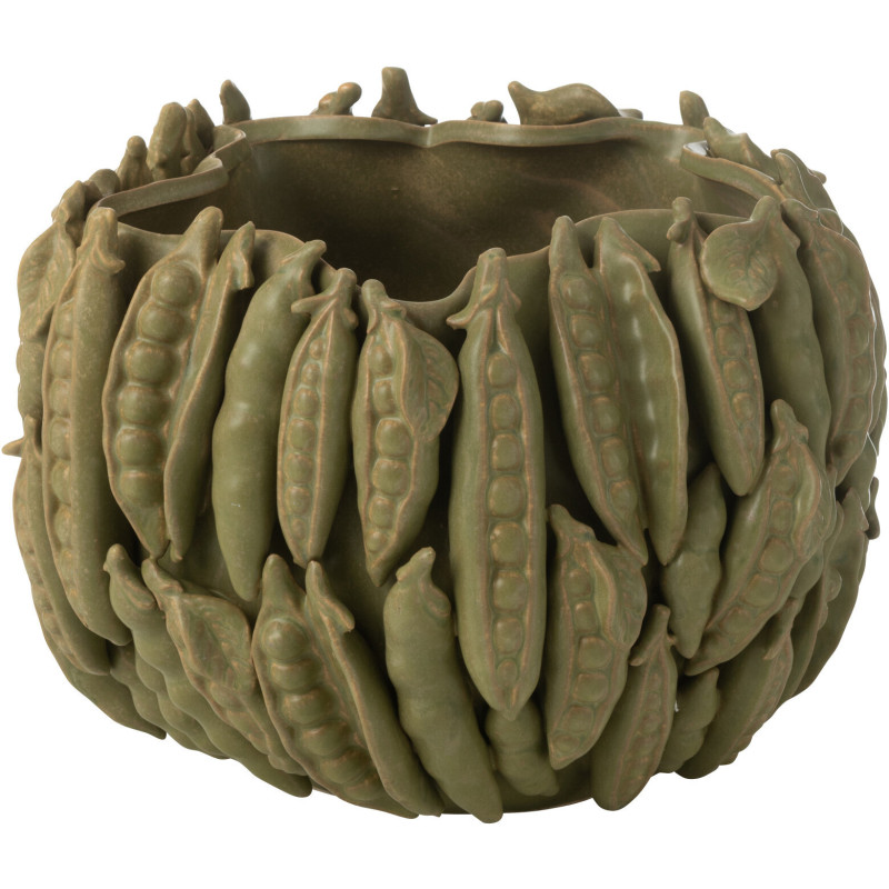 Grand Vase original Petits pois Rond Hauteur 31 cm en Argile Vert Botanica - 1