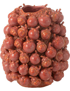 Grand Vase original Figues Rond Hauteur 36 cm en Argile Terracotta Botanica - 1