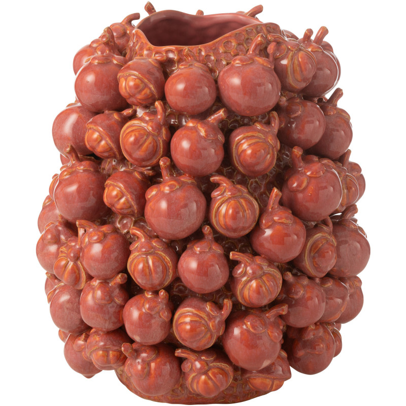 Grand Vase original Figues Rond Hauteur 36 cm en Argile Terracotta Botanica - 1