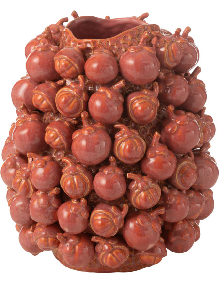 Grand Vase original Figues Rond Hauteur 36 cm en Argile Terracotta Botanica - 1