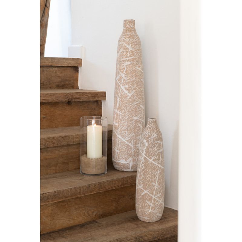 Petit Vase ethnique Organique Hauteur 15 cm en Céramique Terracotta Marron Naga - 2