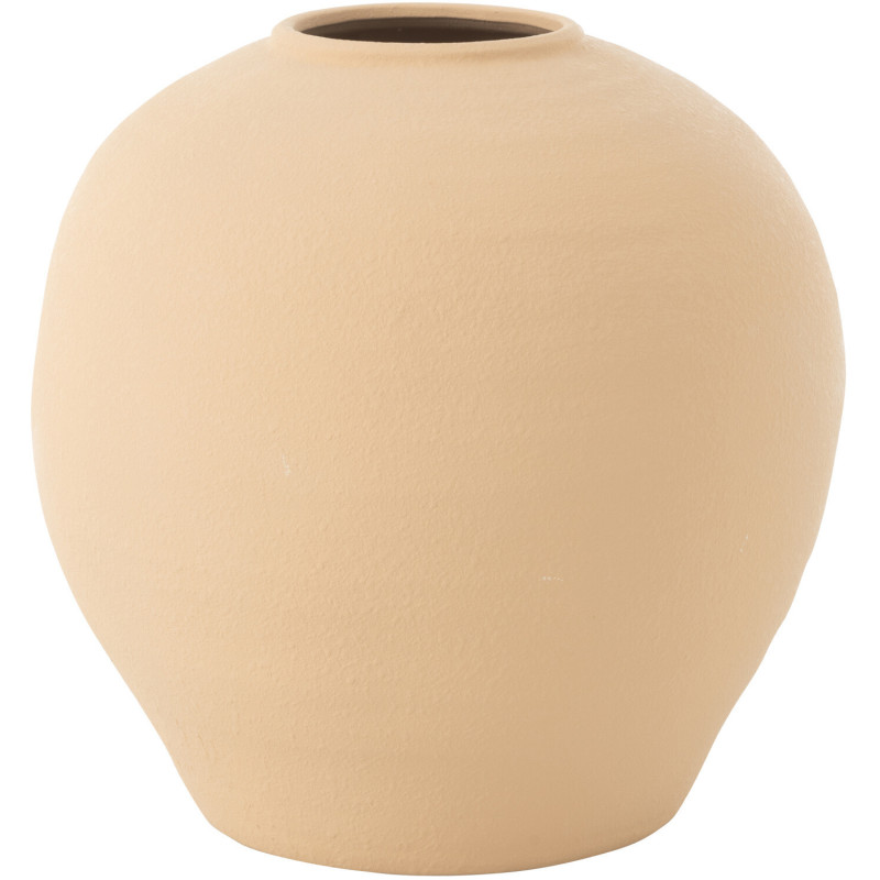 Vase moderne Rond Hauteur 38 cm en Argile Beige Cassia - 1