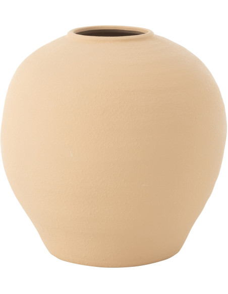 Vase moderne Rond Hauteur 38 cm en Argile Beige Cassia - 1