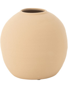 Vase moderne Rond Hauteur 28 cm en Argile Beige Cassia - 1