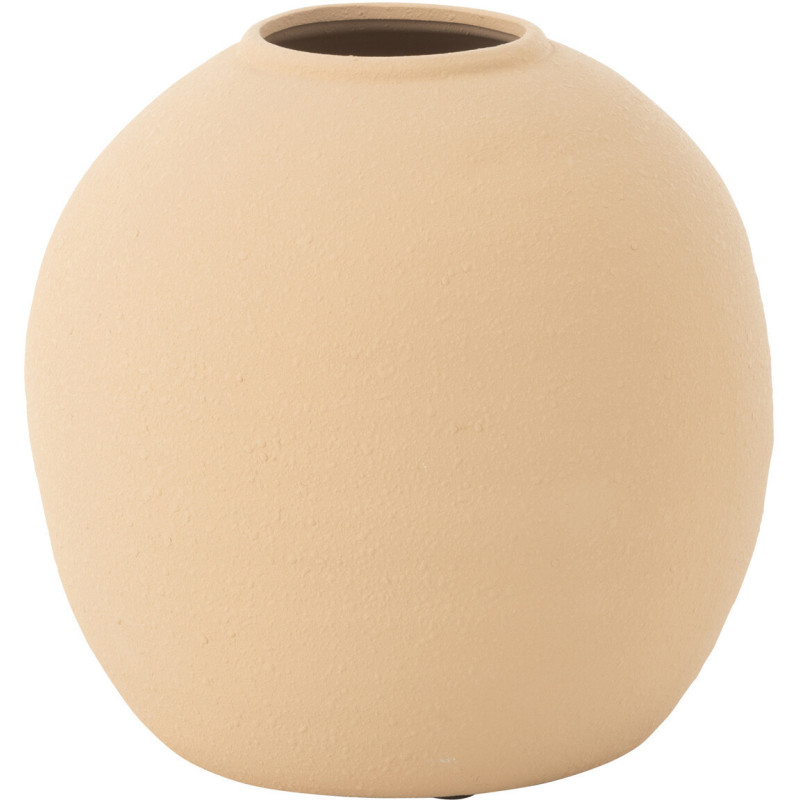 Vase moderne Rond Hauteur 28 cm en Argile Beige Cassia - 1