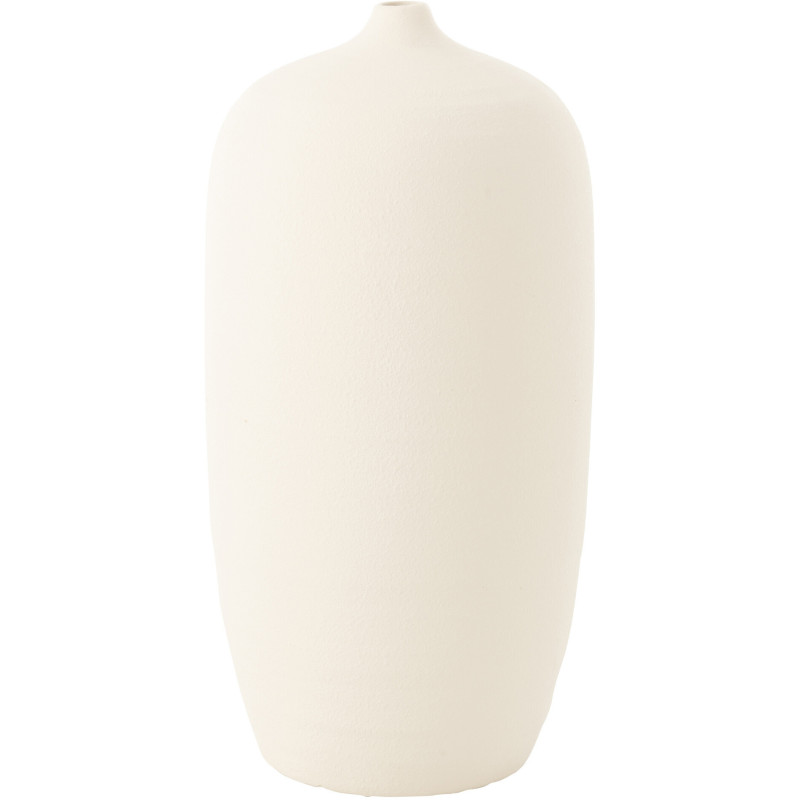 Grand Vase moderne Rond Hauteur 59 cm en Argile Blanc Cassia - 1