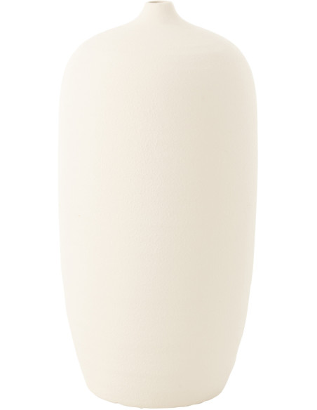 Grand Vase moderne Rond Hauteur 59 cm en Argile Blanc Cassia - 1