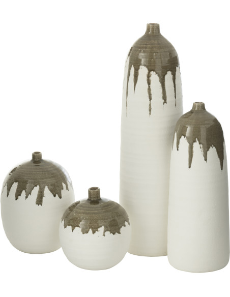 Petit Vase modern incliné Conique Hauteur 13 cm en Verre Orange foncé Topaz - 4