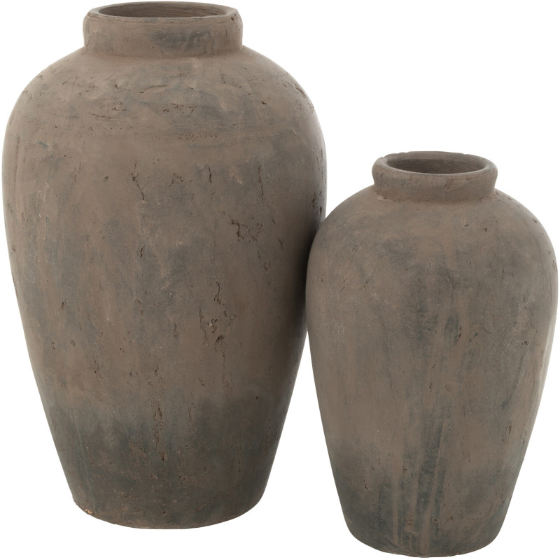 Petit Vase modern incliné Conique Hauteur 13 cm en Verre Vert clair Topaz - 2