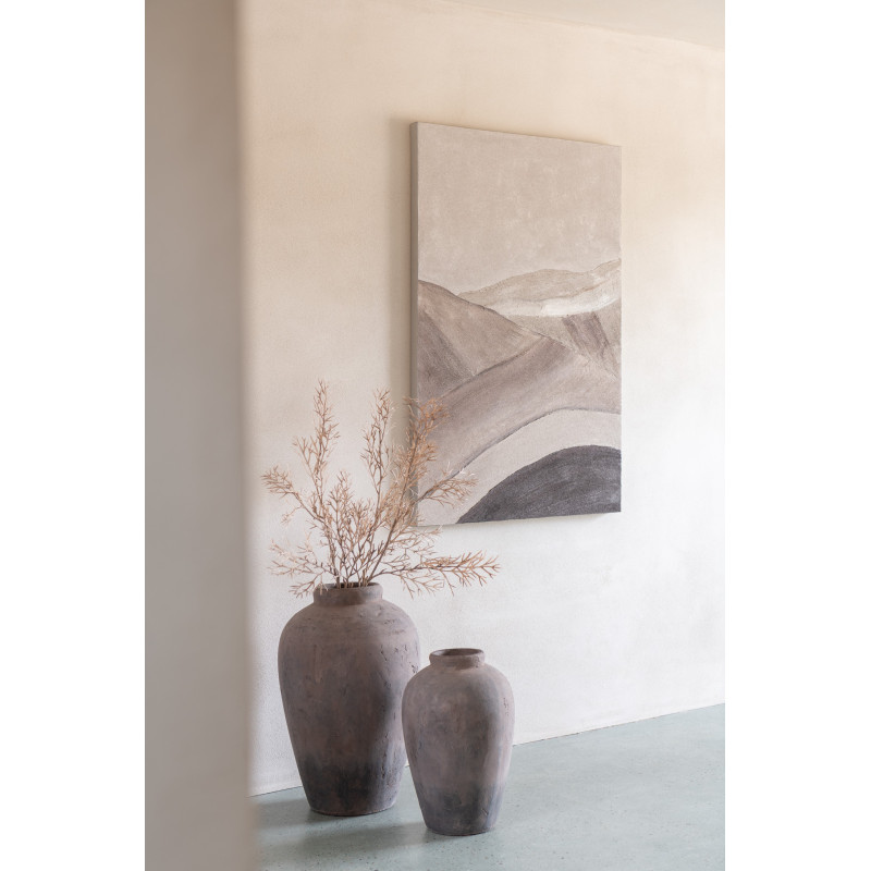 Petit Vase modern incliné Conique Hauteur 13 cm en Verre Vert clair Topaz - 3