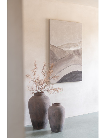 Petit Vase modern incliné Conique Hauteur 13 cm en Verre Vert clair Topaz - 3