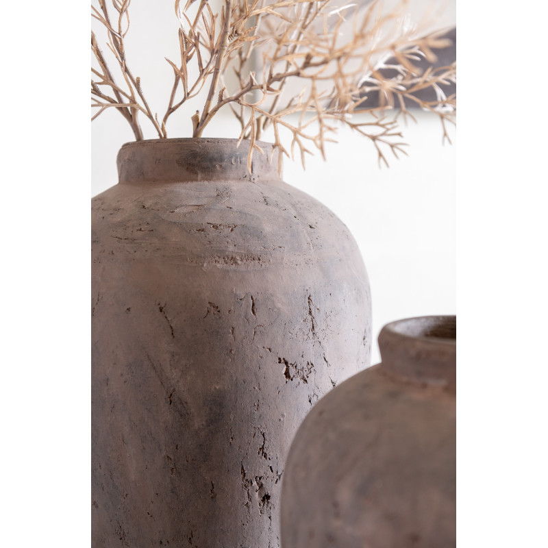 Petit Vase modern incliné Conique Hauteur 13 cm en Verre Vert clair Topaz - 4