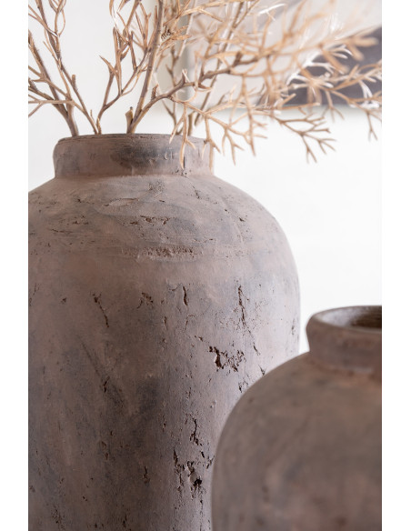 Petit Vase modern incliné Conique Hauteur 13 cm en Verre Vert clair Topaz - 4