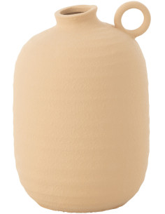 Vase moderne Amphore Hauteur 27 cm en Argile Beige Cassia - 1