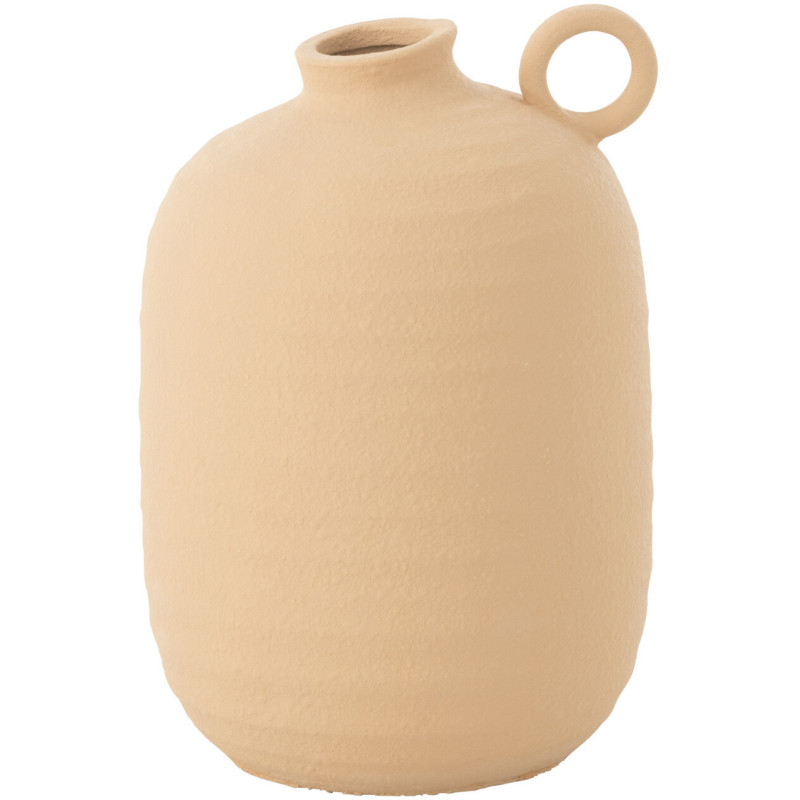 Vase moderne Amphore Hauteur 27 cm en Argile Beige Cassia - 1