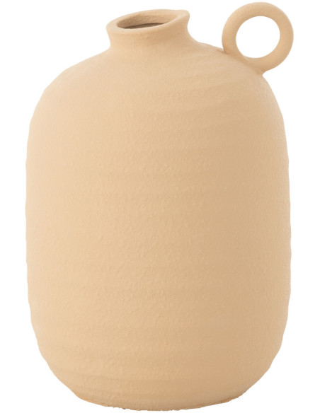 Vase moderne Amphore Hauteur 27 cm en Argile Beige Cassia - 1
