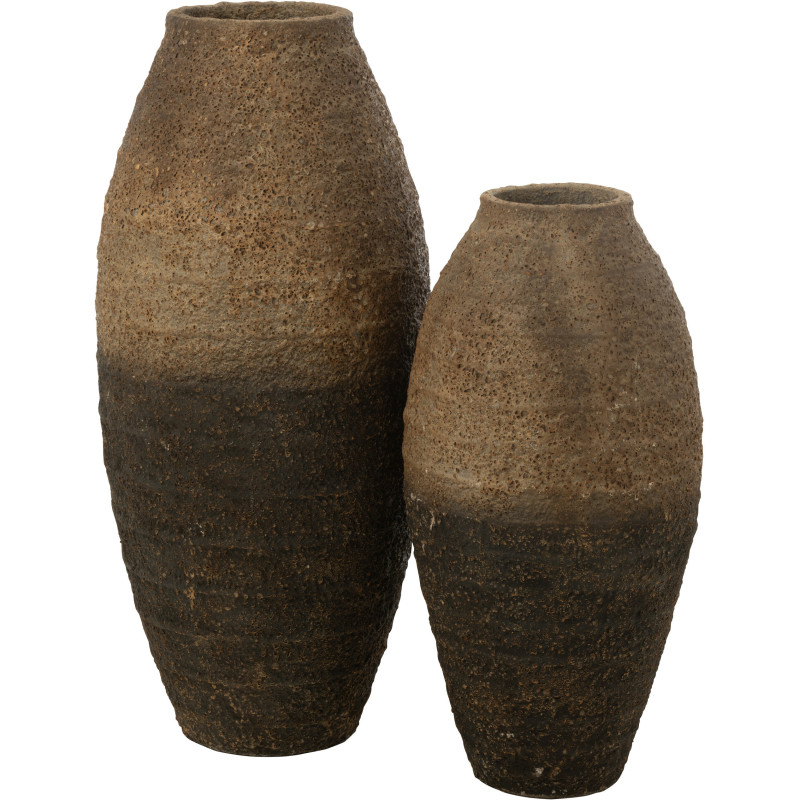 Vase moderne Boule 27 cm en Verre Bleu azur Motif fleurs Tarifa - 3