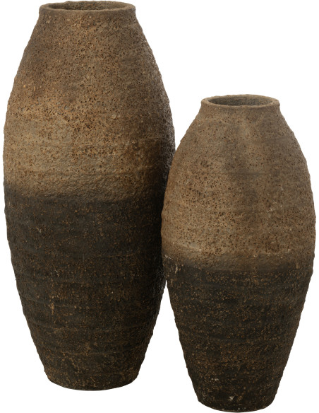 Vase moderne Boule 27 cm en Verre Bleu azur Motif fleurs Tarifa - 3